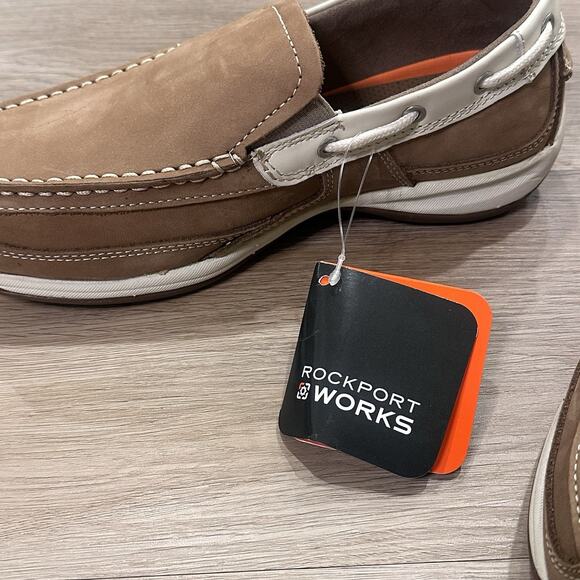 Rockport Works NIB Women's 7.5 Sailing Club Work Boat Shoes Steel Toe - Picture 8 of 12